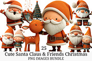Cute Santa Claus & Friends Christmas, an Illustration by Craft Nest (Thumbnail 1 of 8)