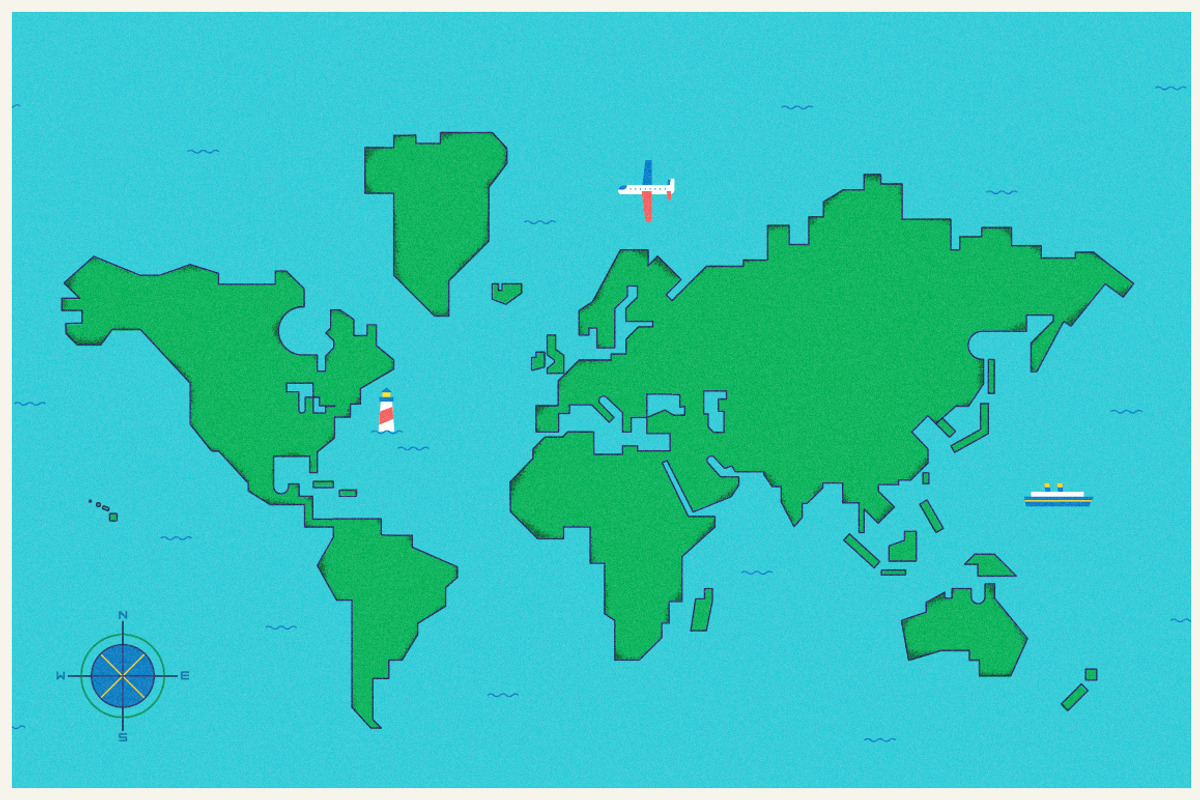 World Map Simple Vector, an Illustration by Skylars Art Supplies (Photo 2 of 7)