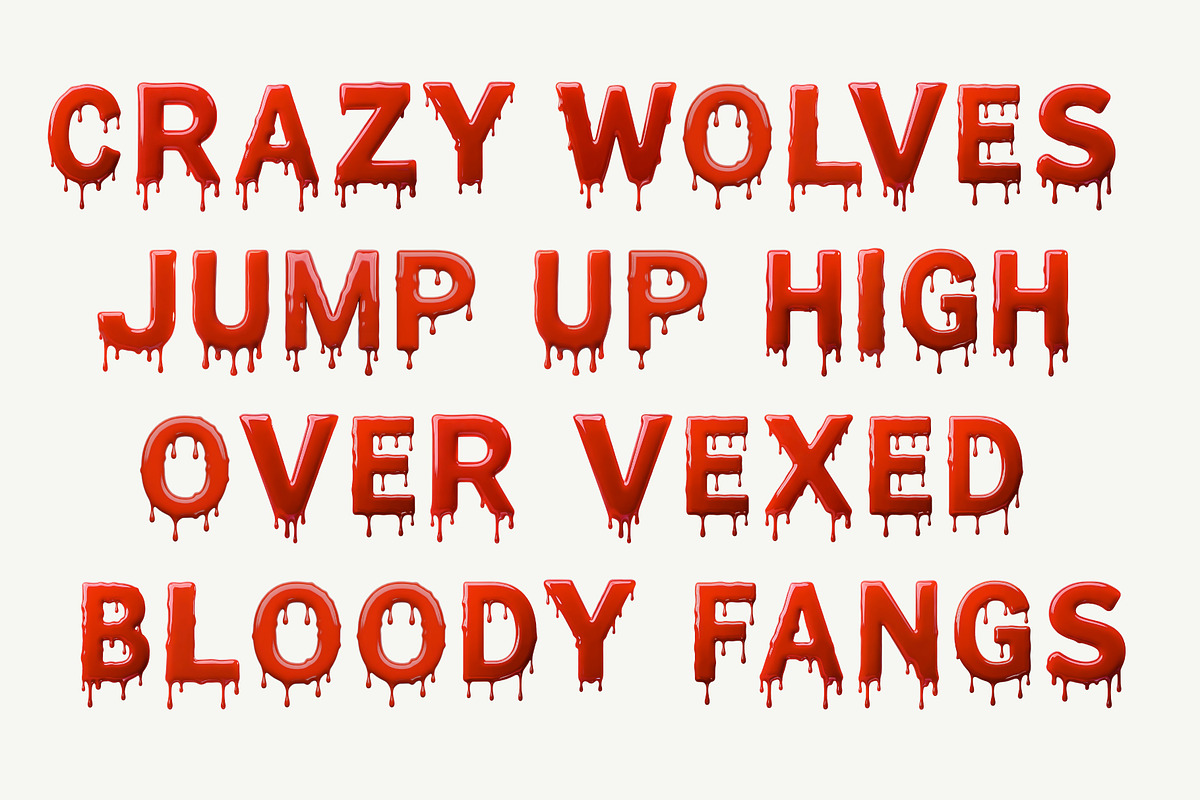 Blood 3D Font, a Font by Loudoun Design Co. (Photo 4 of 6)