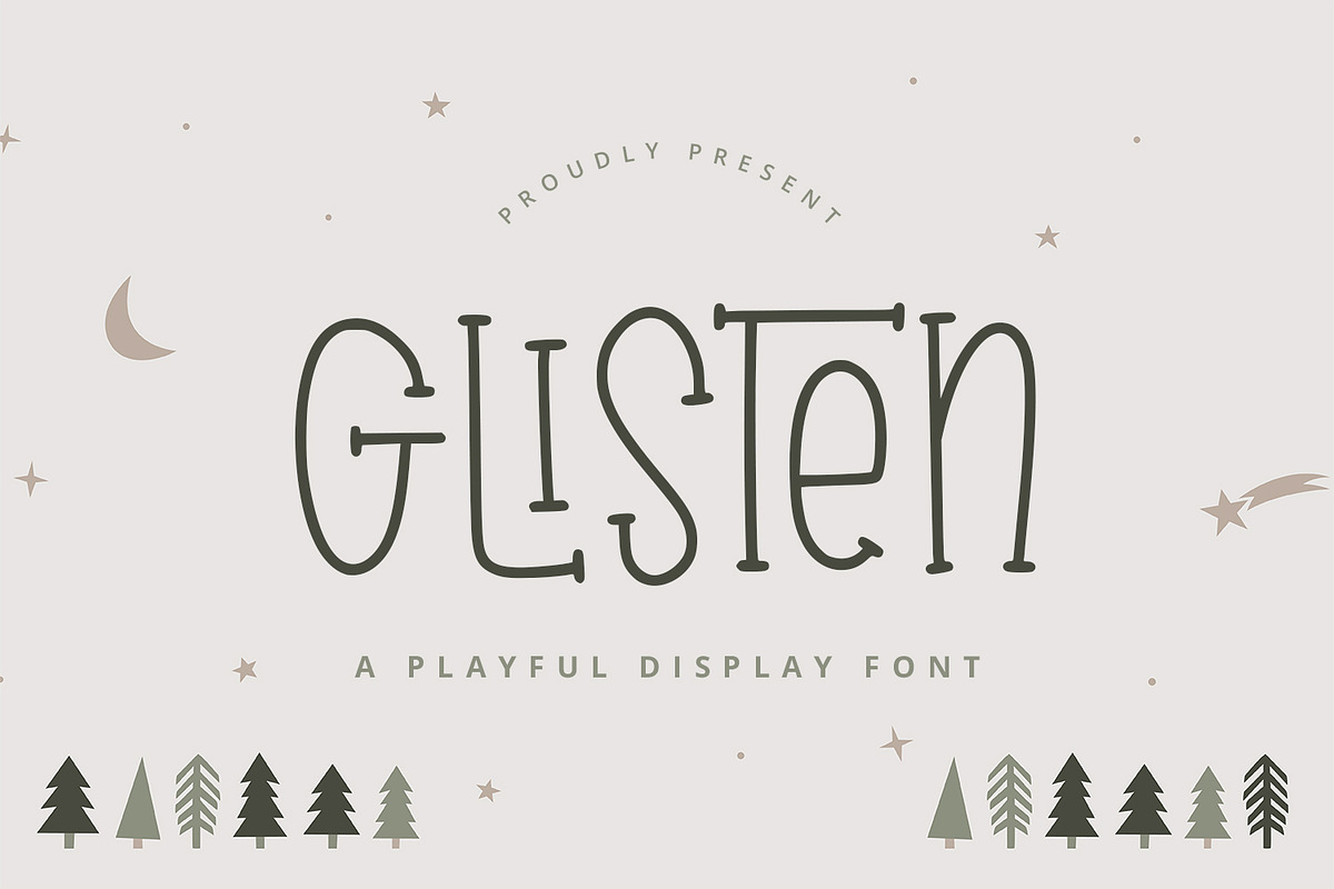 Glisten - Playful Font, a Script Font by Alpaprana (Photo 1 of 12)