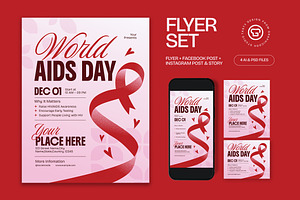 World Aids Day Flyer, a Flyer Template by graphicook
