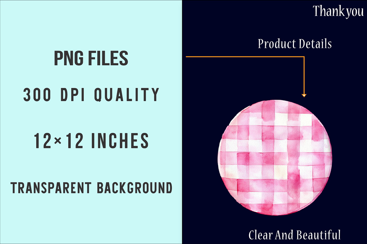 Pastel Gingham Circles PNG, an Illustration by SinaCreation (Photo 4 of 5)