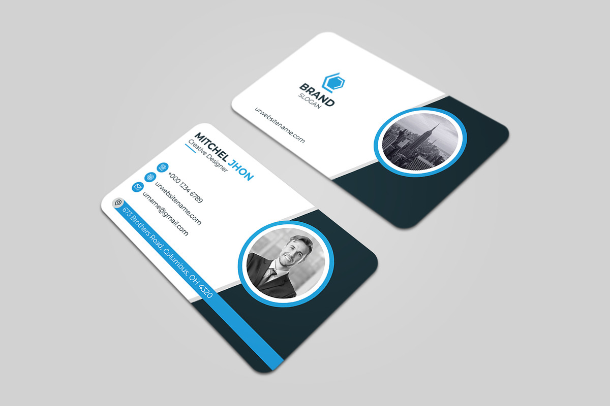 Corporate & Modern Business Card, a Business Card Template by GFXCity (Photo 1 of 4)