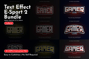 Gamer E-Sport Text Effects Bundle 2, a Layer Style Add-On by WM48 Shop (Thumbnail 1 of 10)