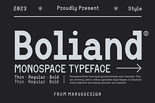 Boliand - A Modern Monospace Font