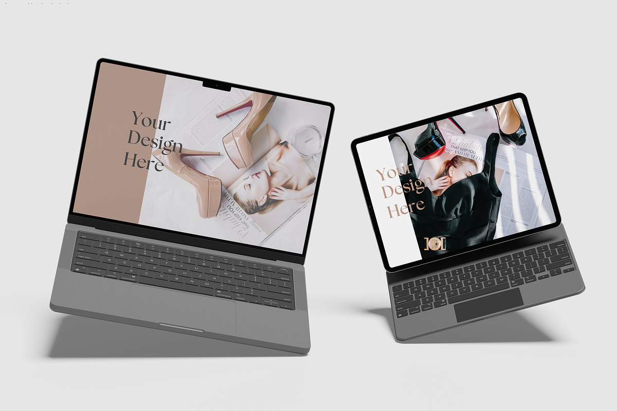 Macbook Pro & Tablet Mockup, a Wearable Device Mockup by mahhyud (Photo 6 of 9)
