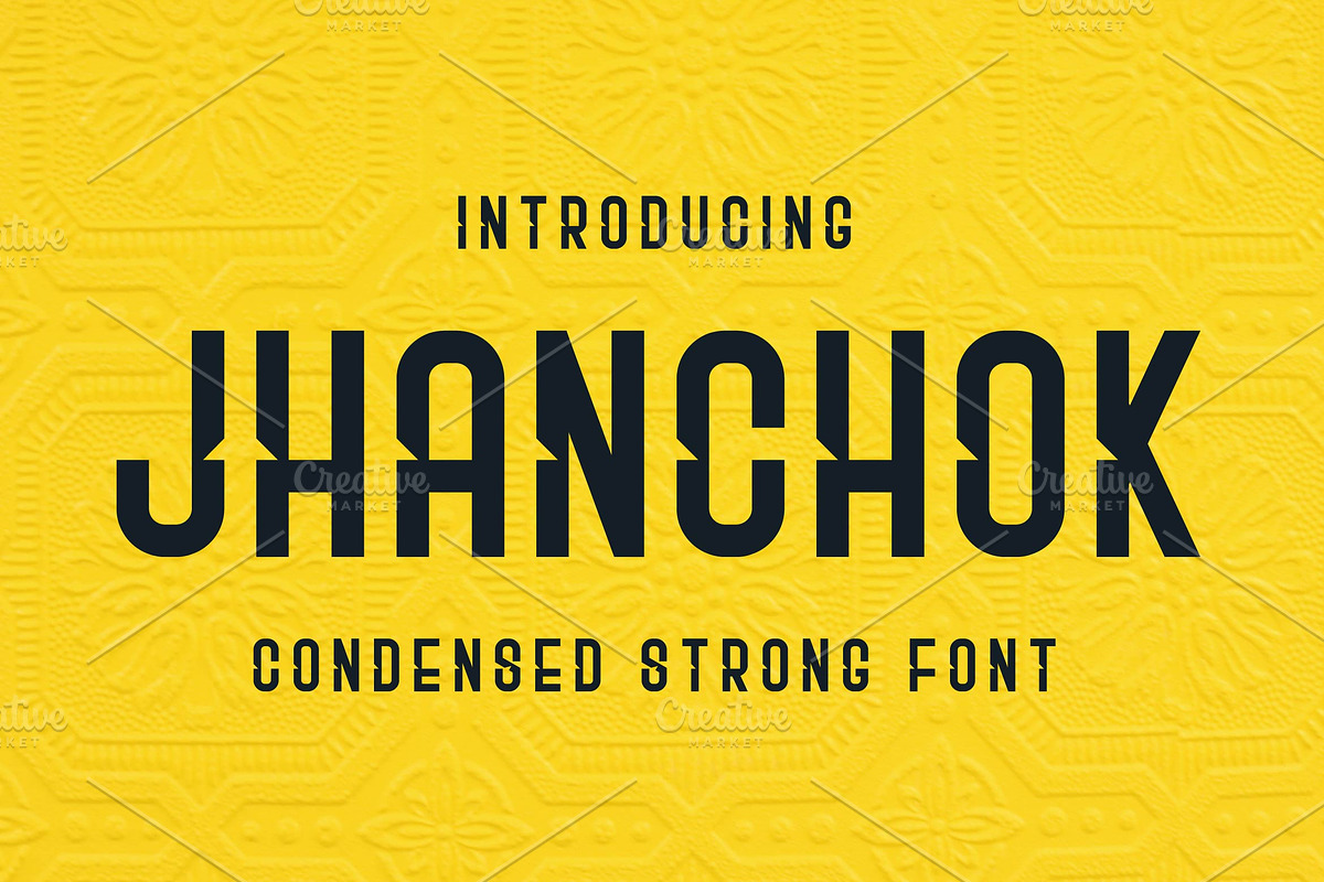 Jhanchok | Condensed Strong Font, a Sans Serif Font by Artiveko (Photo 1 of 4)