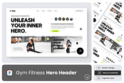 Blitz - Gym Fitness Hero Header, an UI Kit Template by Annora Studio (Thumbnail 1 of 4)
