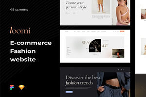Loomi E-commerce fashion website, an UI Kit Template by Lumina_ui_ux202