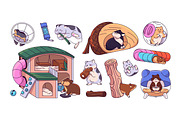 Cute hamster equipment set, pattern, an Animal Illustration by PaperTrident (Thumbnail 3 of 5)