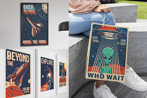 18 Retro Space Posters