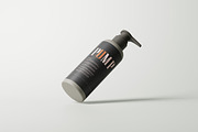 Greige Plastic Pump Bottle Mockups, a Packaging Mockup by MockupFree.Net (Thumbnail 8 of 9)