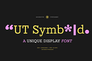 UT Symbold - A Unique Display Font, a Sans Serif Font by Universitype (Thumbnail 1 of 13)