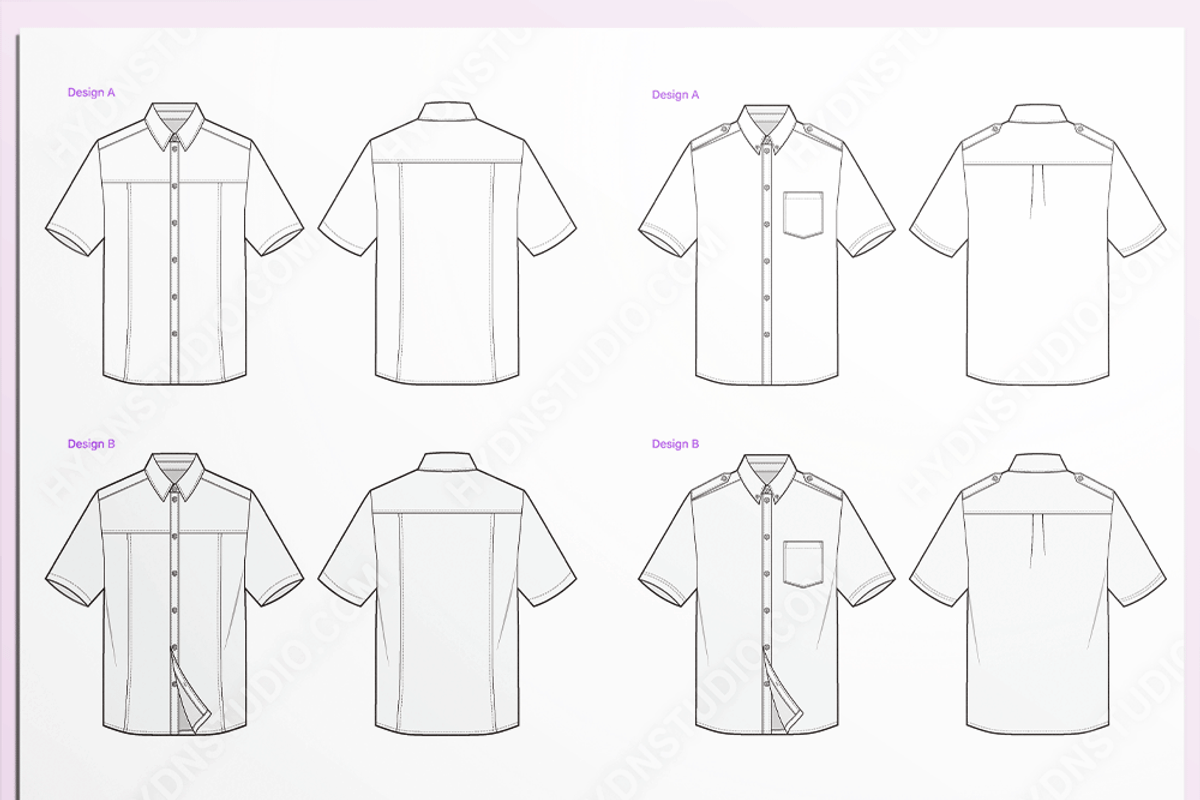 Vector Shirt Design Set, an Illustration by HYDNSTUDIO (Photo 3 of 9)