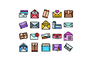 Various mail and message envelopes, an Object Graphic by pikepicture