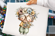 Whimsical summer grandma clipart, an Illustration by SinaCreation (Thumbnail 6 of 8)