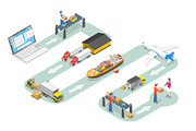 Delivery Services Set 01, a Work Illustration by AndriiStore (Thumbnail 8 of 11)