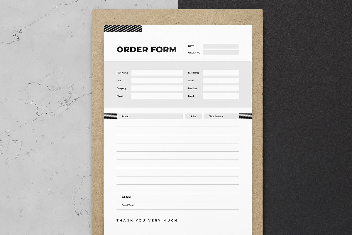 Minimal Order form | Word & InDesign preview 3