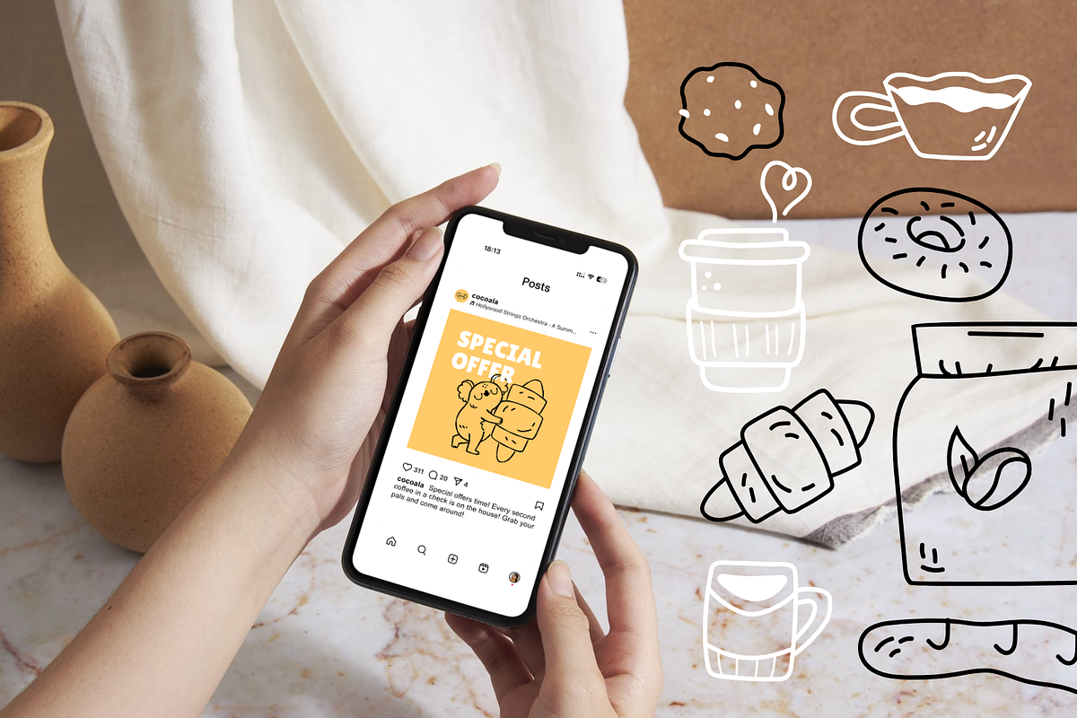 Mascot logo & coffee shop line art, a Graphic by Heartwarming Art (Photo 9 of 12)