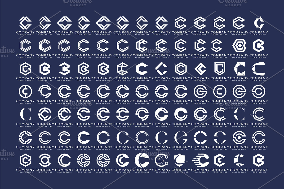 creative letter c icon set, a Branding & Logo Template by quadrazo