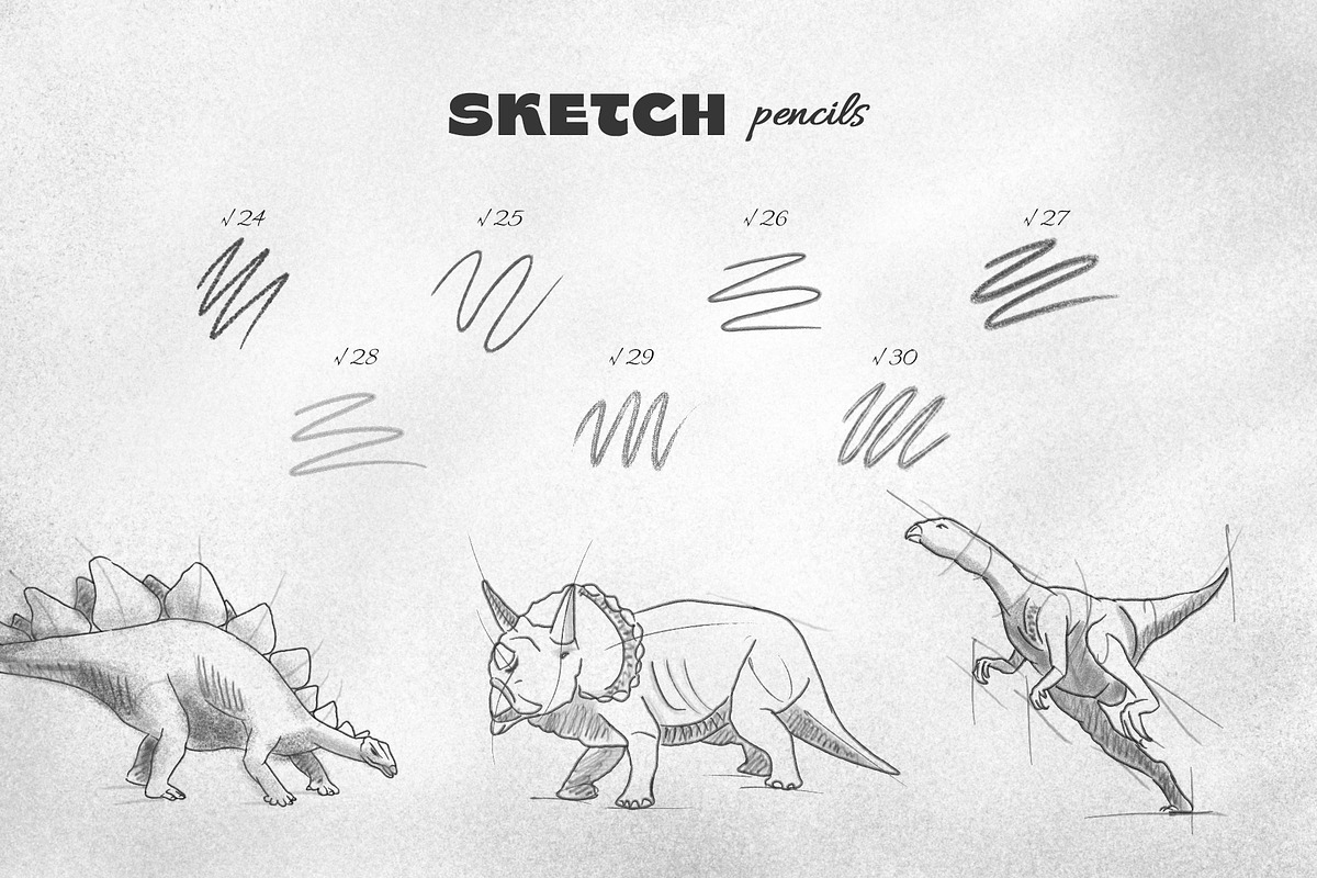 Pencil Photoshop Brushes, a Brush Add-On by pixelbuddha.net (Photo 6 of 10)