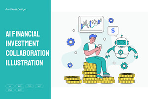 AI Financial Investment, a Finance Illustration by Partikusi Design