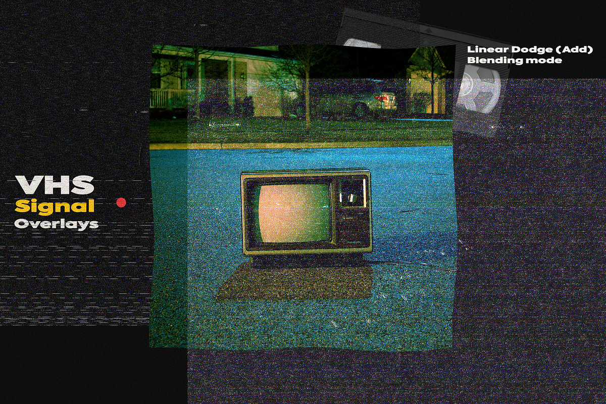 VHS Signal Overlays, a Texture Graphic by Freezerondigital (Photo 3 of 11)