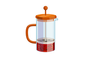 French Press Cartoon Vector