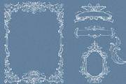 Vintage White Damask Baroque Set, a Decorative Illustration by AlenaVlasko stock Market (Thumbnail 6 of 9)