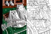 Cute ghost color by number, a Graphic by Thursdaypaper (Thumbnail 1 of 3)