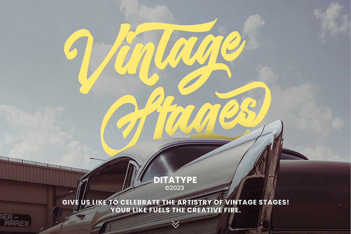 Vintage Stages, a Script Font by Ditatype (Photo 11 of 11)