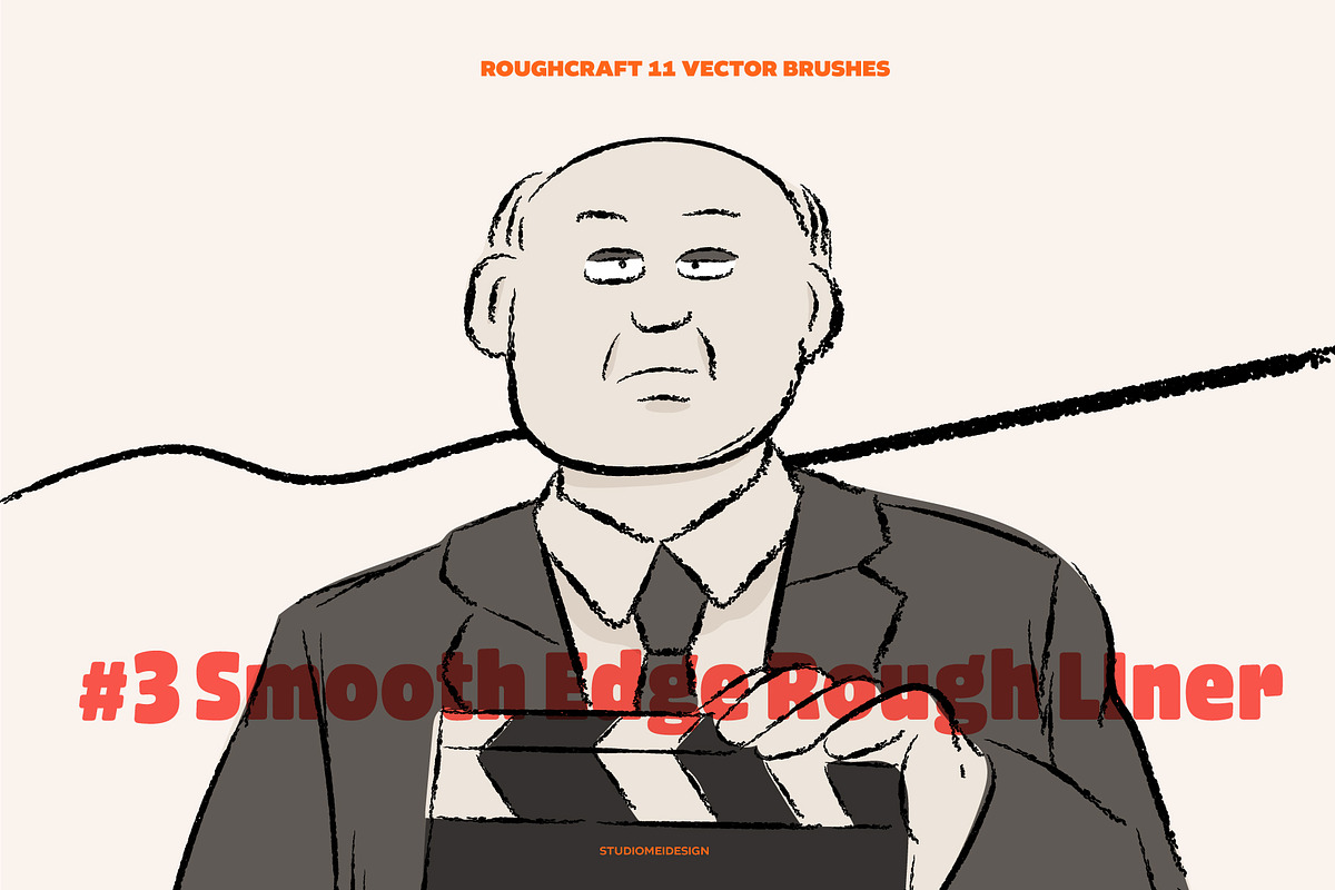 Rough Craft 11 VECTOR Brushes, a Brush Add-On by Studio Mei Design (Photo 11 of 13)
