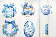 Watercolor Chinoiserie Easter Clipar, an Illustration by Watercolor design (Thumbnail 3 of 4)