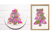 Floral Christmas Tree clipart, an Illustration by Designworld (Thumbnail 3 of 6)