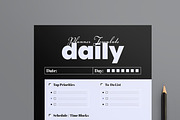 Clean Daily Planner Template, a Stationery Template by MightyDesign (Thumbnail 2 of 8)