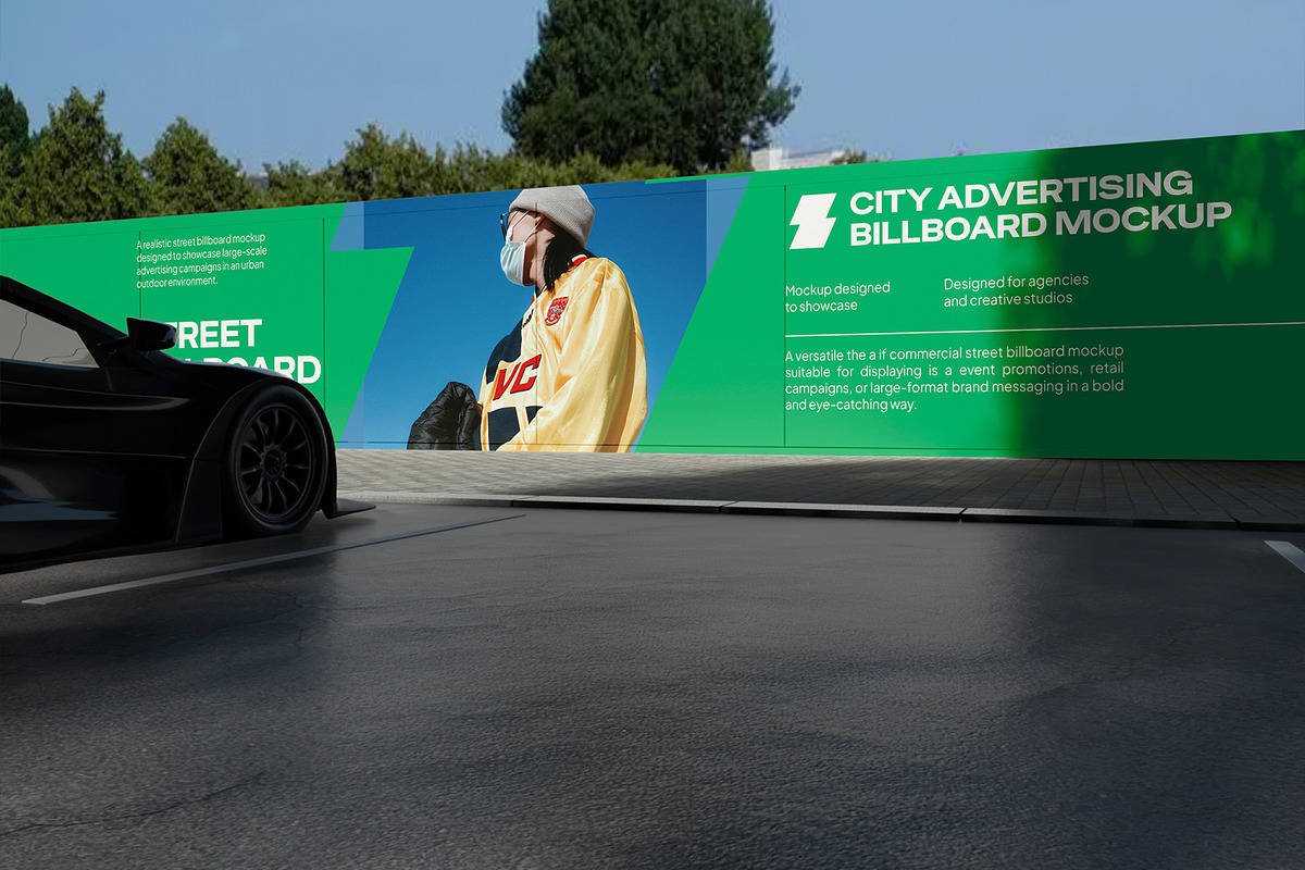 Street Billboard Mockup, an Advertising Mockup by Unerispace (Photo 5 of 5)