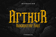 Arthur Blackletter Font, a Blackletter Font by edukka (Thumbnail 1 of 6)