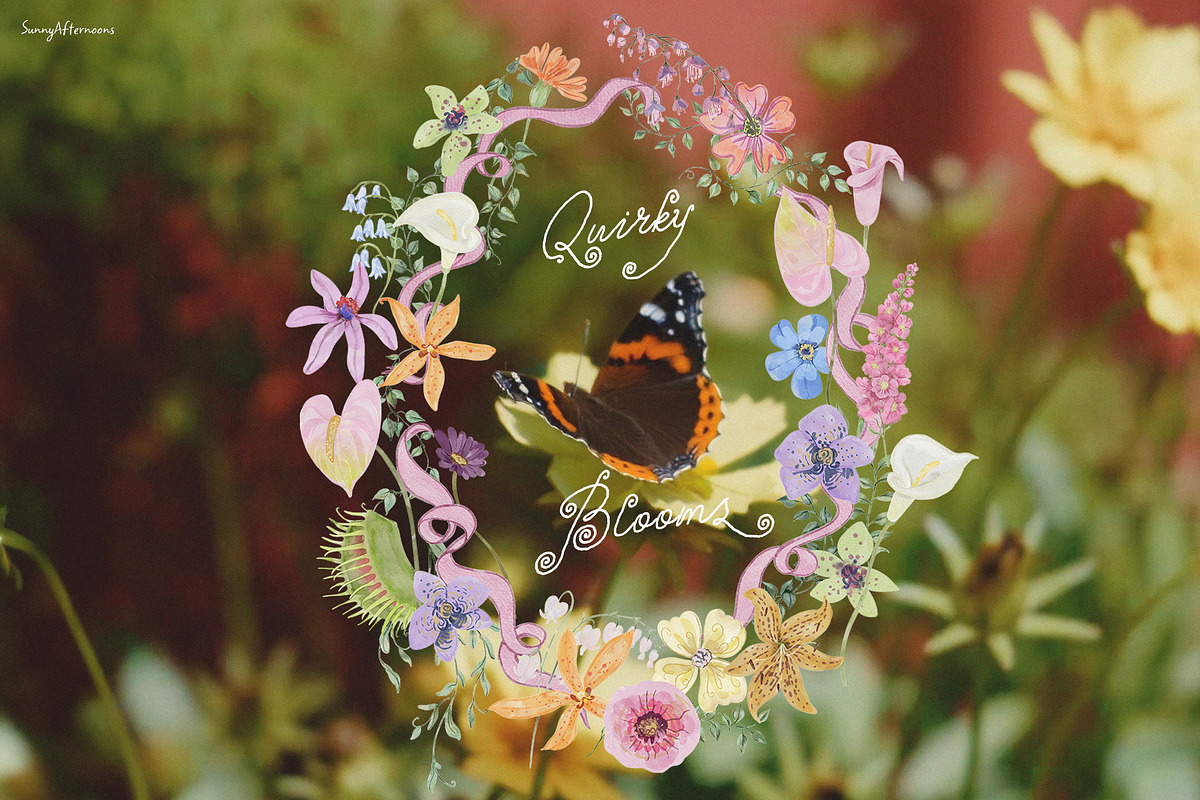 Quirky Blooms: Whimsical Florals, a Seasonal Illustration by SunnyAfternoons (Photo 8 of 15)