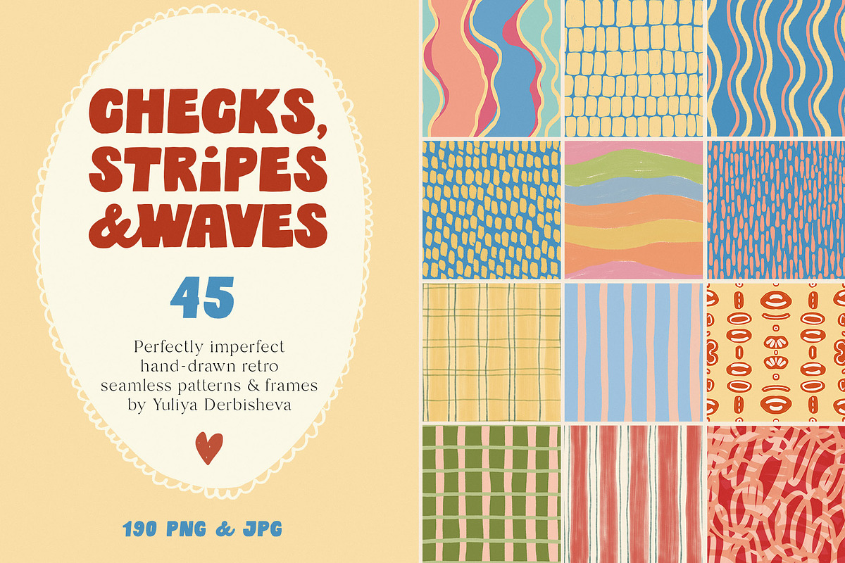 Seamless Patterns Bundle Hand-drawn, a Pattern Graphic by Yuliya Derbisheva (Photo 6 of 16)