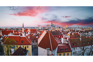Tallinn view at sunset, an Architecture Photo by Nature and travel