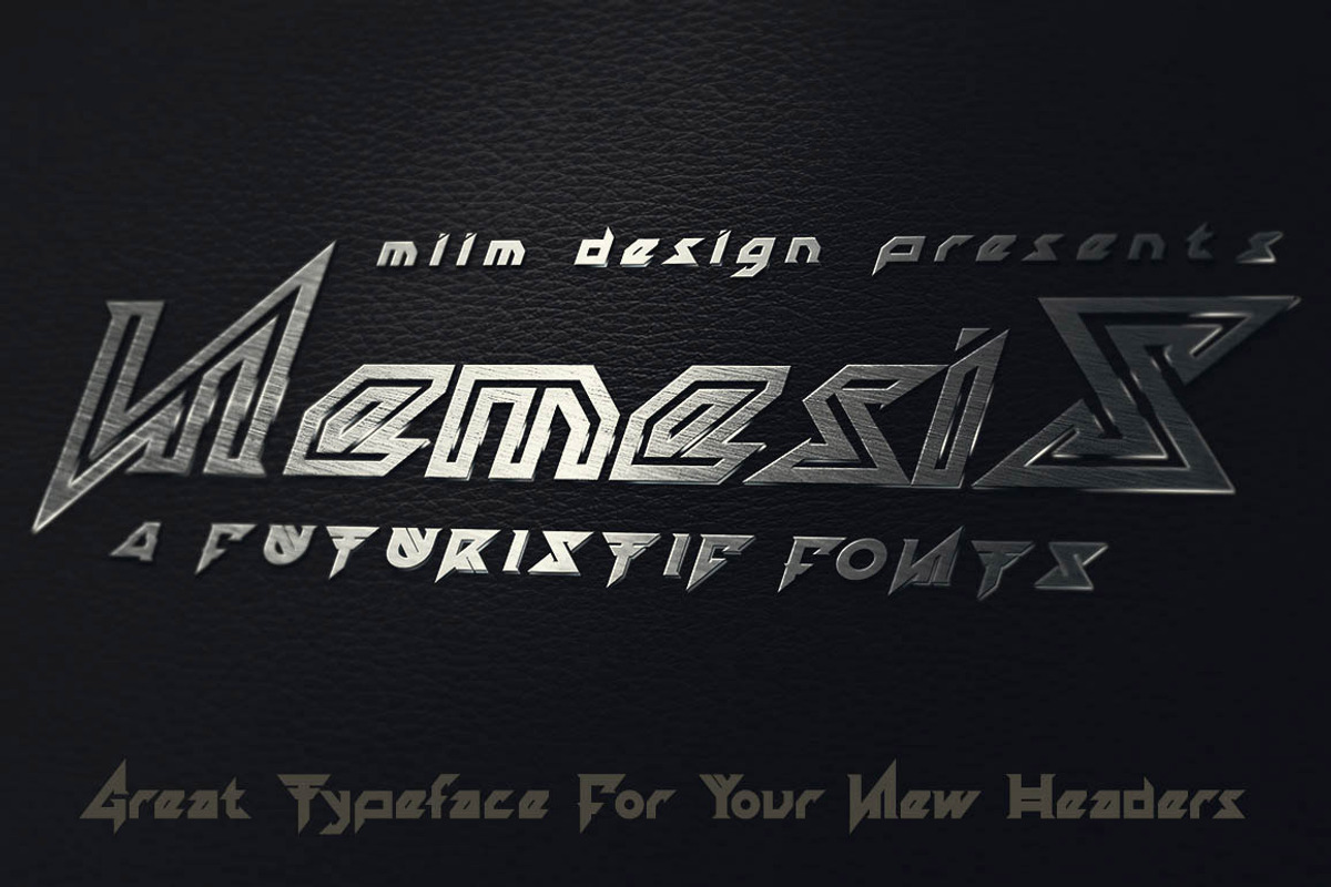Nemesis - Futuristic Font preview 4