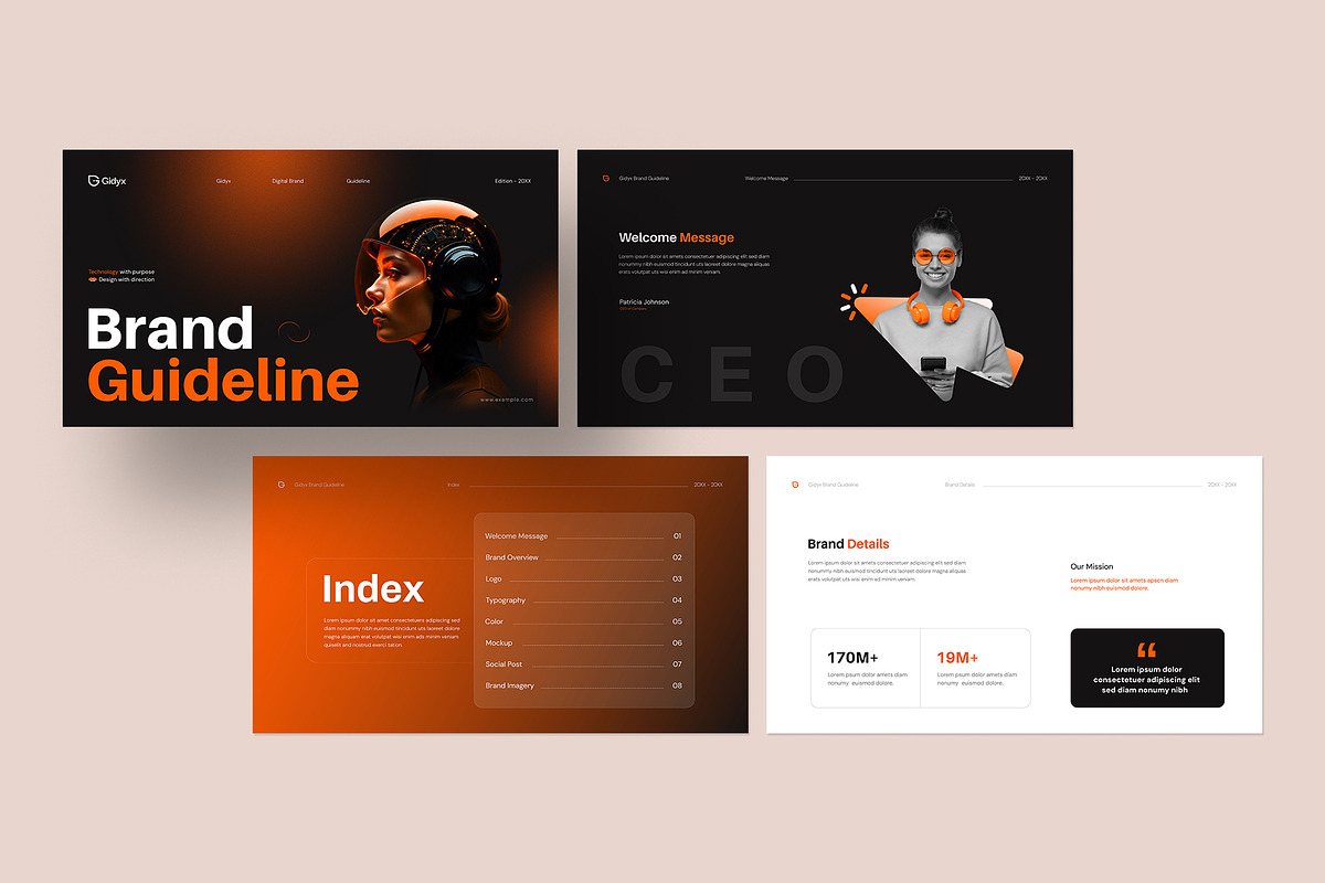 Modern Brand Guideline Template, a Presentation Template by graphypix (Photo 5 of 9)