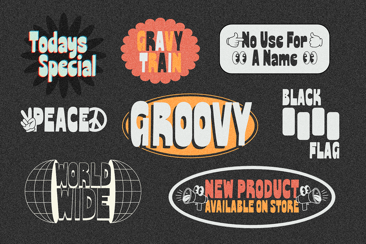 Croassant Modern Groovy Typeface, a Sans Serif Font by Oui Studio (Photo 4 of 10)