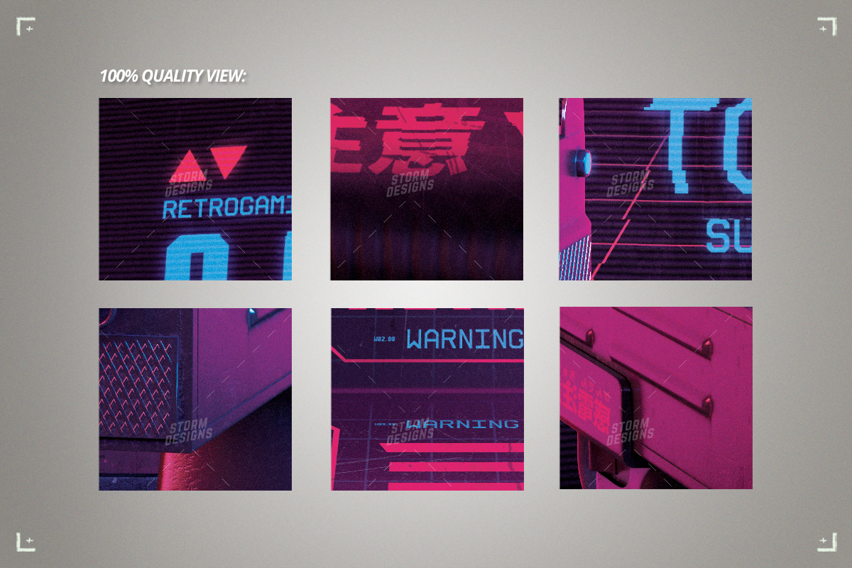 Retro Gaming Flyer Cyberpunk Arcade, a Flyer Template by Storm Pixels (Photo 4 of 4)