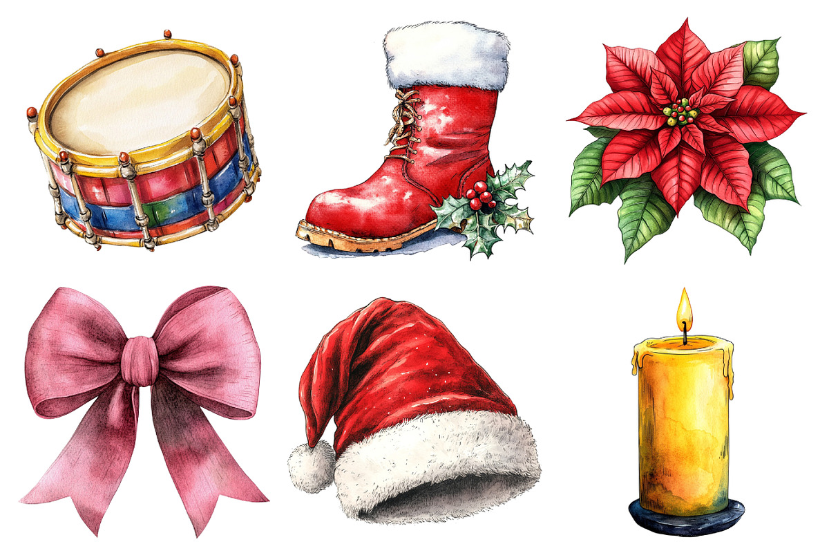 Vintage Drawing Christmas Clipart, an Illustration by Daily.Designs (Photo 3 of 5)