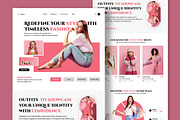 Fashion Landing Page Design, a Landing Page Template by CreativeShaper (Thumbnail 1 of 6)