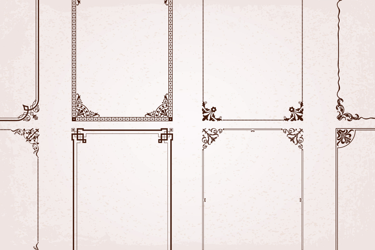 28 Decorative frames borders set #3, an Object Graphic by Digiselector Design Goods (Photo 5 of 6)