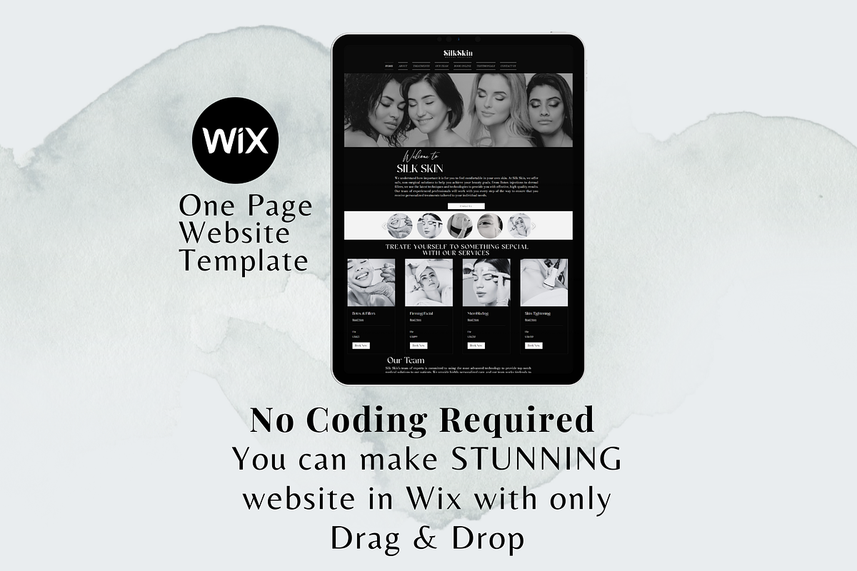Clinical Spa Wix One Page Website preview 2