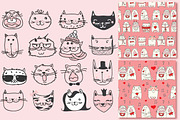 Doodle Cats, an Animal Illustration by Virinaflora (Thumbnail 7 of 8)
