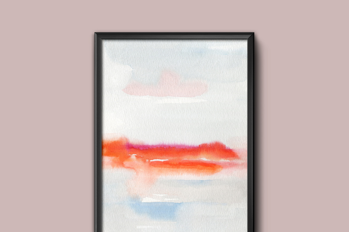 Minimalist Watercolor Landscapes, a Background Graphic by Marmoris.Arts (Photo 8 of 23)